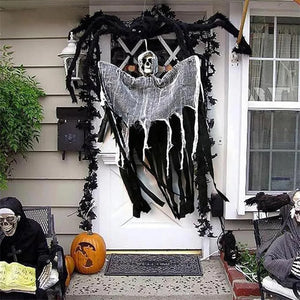 Halloween Hanging Skeleton Ghost Decoration Ghost with LED String Lights