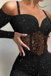 One Piece Slim Shoulder Strapped Jumpsuit
