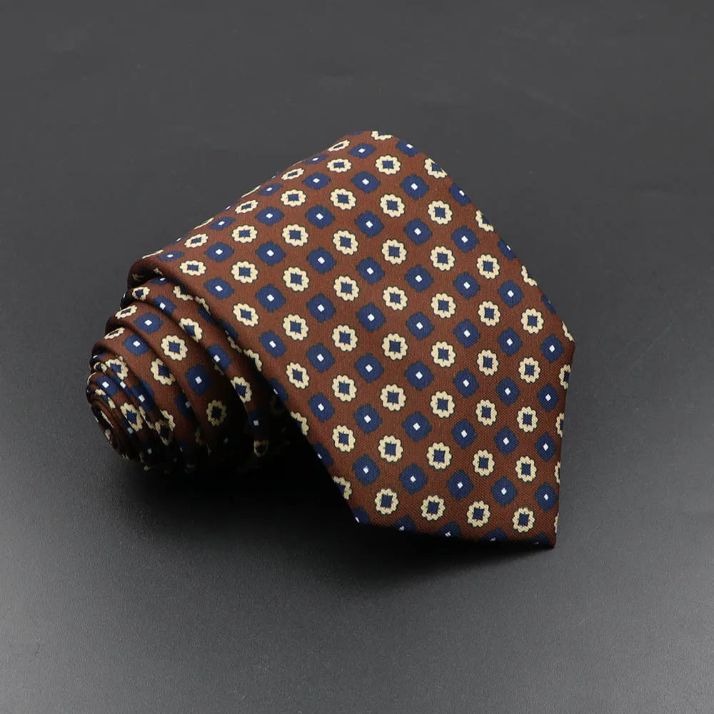 Silk 7.5cm Soft Colorful Novelty Necktie