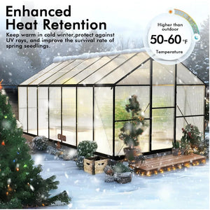 8×14FT Heavy Duty Walk-in Greenhouse