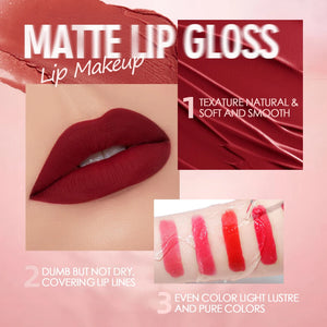 QIBEST Velvet Matte Lip Gloss Liquid Lipstick