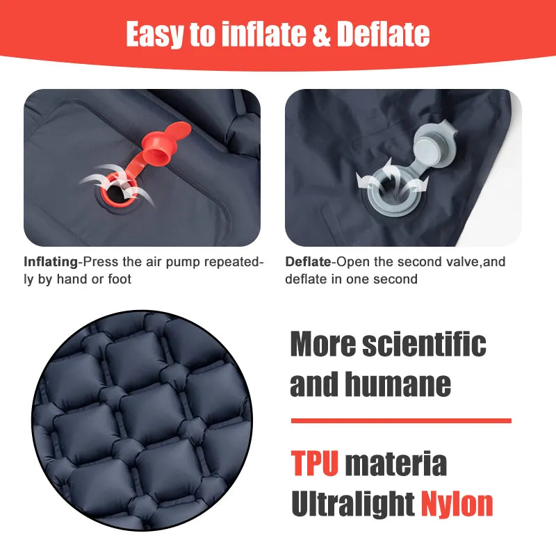 Built-in Inflatable Mattress with Pillows