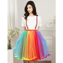 Colorful Rainbow Short High Elastic Band Skirt