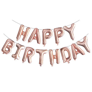 13pcs Happy Birthday Decoration Balloons Pink Blue Letter Foil Ballons Set Birthday Party Decor Air Globos Balony Anniversaire