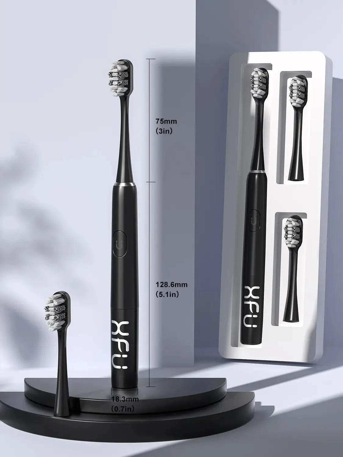 SEAGO Electric Sonic Toothbrush with 3 Replacement Brush Heads