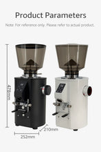 CAFOVO K-64S Electric Commercial 64mm Flat Burr Coffee Grinder 500g Hopper Anti-Static