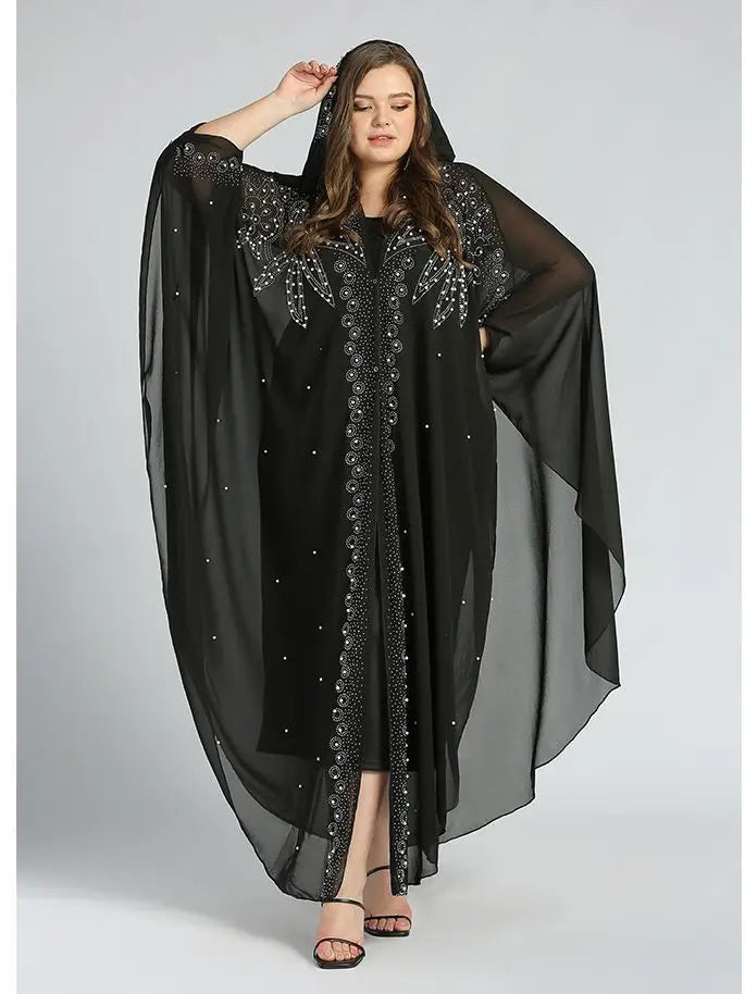 Muslim Chiffon Maxi Kaftan Dress