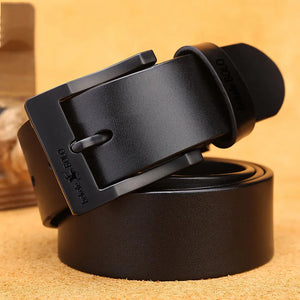 Genuine Leather Belt with Alloy Buckle