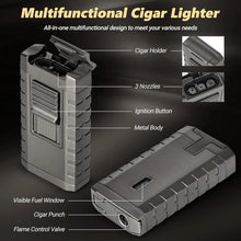 Glass Top Cedar Wood 20-35 Cigars with Hygrometer Cigar Lighter and V-Cutter