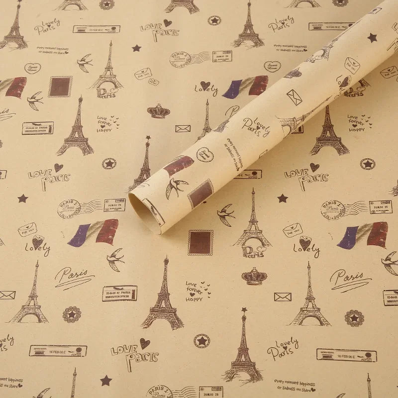 Retro Crafting Wrapping Paper