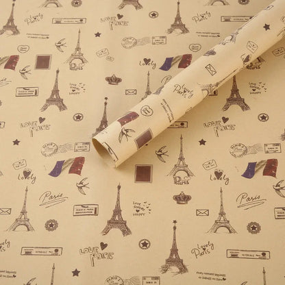 Retro Crafting Wrapping Paper