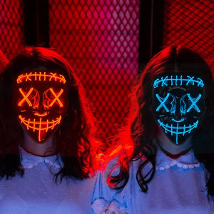 Wireless Halloween Neon Led Purge Mask