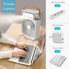 3 In 1 Small Air Cooler LED Night Light Portable Humidifier