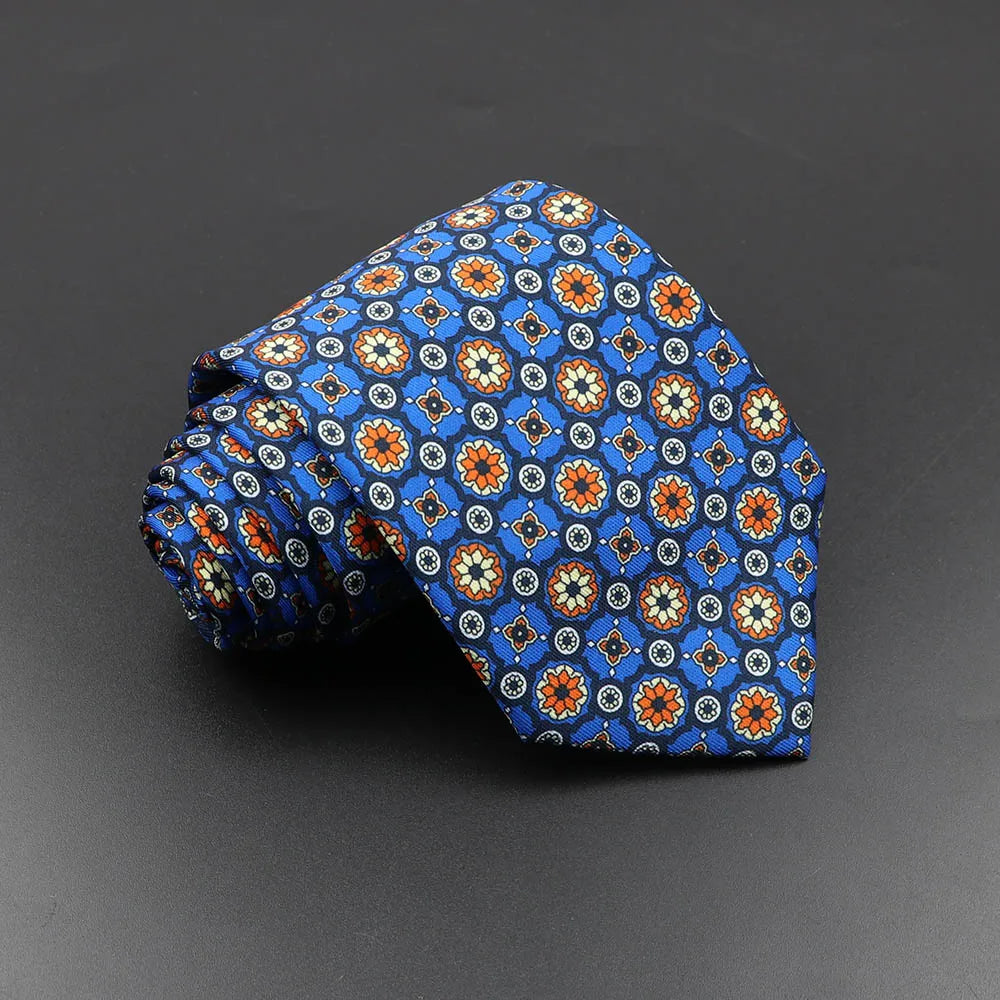 Silk 7.5cm Soft Colorful Novelty Necktie
