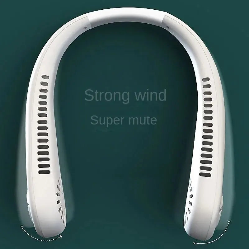 Long Life Mini Portable No Blade Hanging Neck 3 Speed Sport Fan