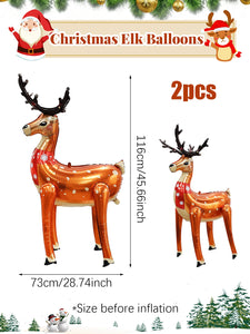 1/2pcs Standing Christmas Elk Balloons
