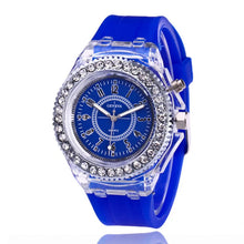 UTHAI Glow Back Rhinestone LED Trendy Wristwatches
