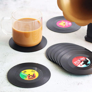 Coaster Vinyl Record Disk Coasters With Player Holder