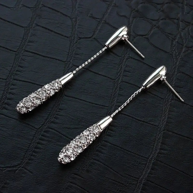 Long Tassel Pearl Dangle Earrings for Women