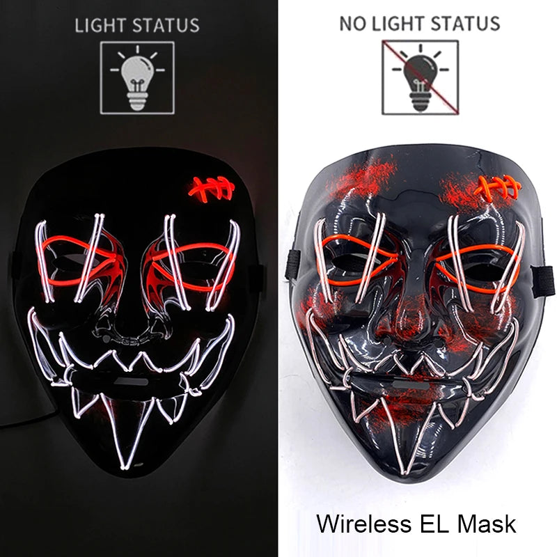 The Purge Horror Wireless LED Glow Mask
