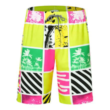 Colorful 3D Print Graphic Swim Trunks