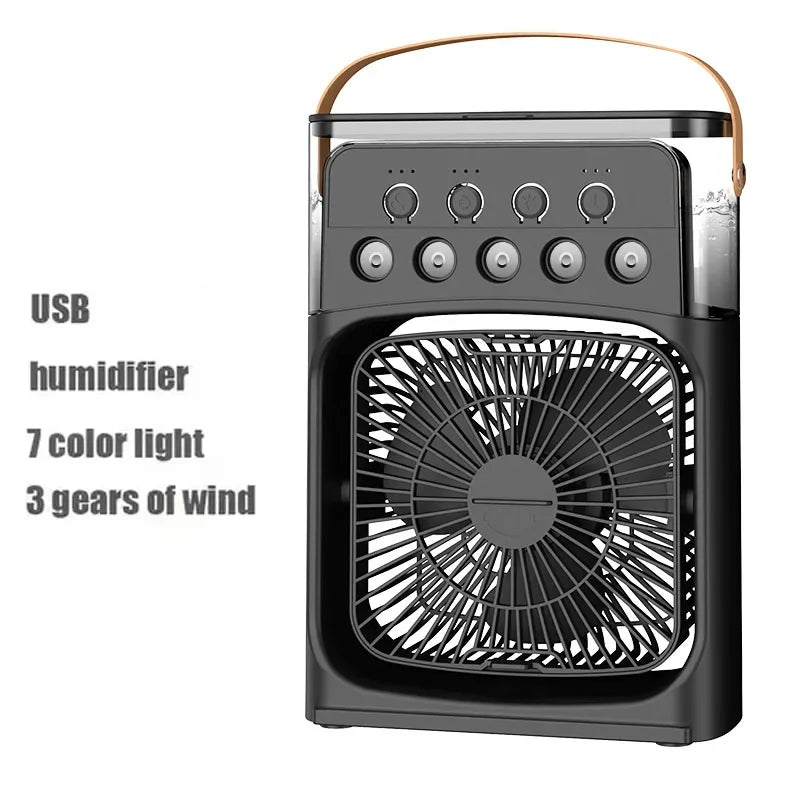 3 In 1 Small Fan Air Conditioner LED Night Light