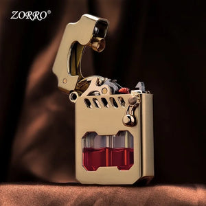 Zorro Cyber Mecha Transparent Bin Rocker Cool Classic Kerosene Lighter