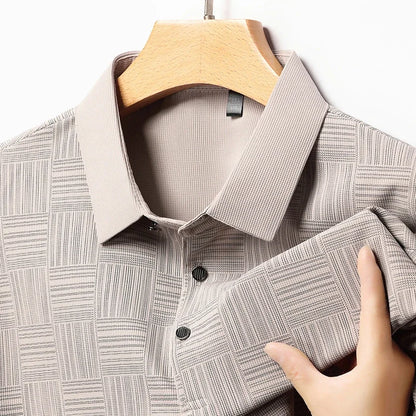 Designer Print Business Casual Short-sleeved Polo Shirt