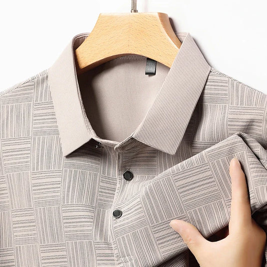 Designer Print Business Casual Short-sleeved Polo Shirt