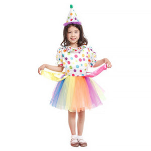 Circus Clown Multicolor Fancy Costume