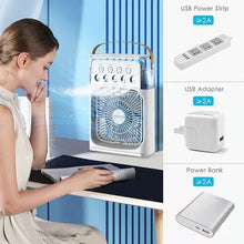 3 In 1 Small Fan Air Conditioner LED Night Light