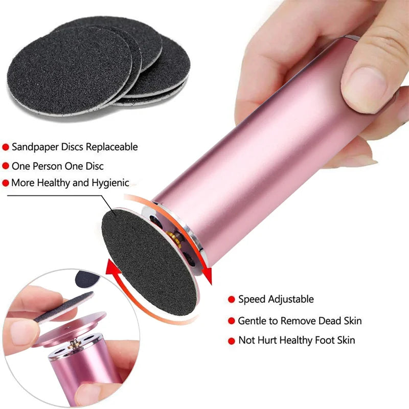 Electronic Foot File Callus Remover with Replacement Sandpaper Disc