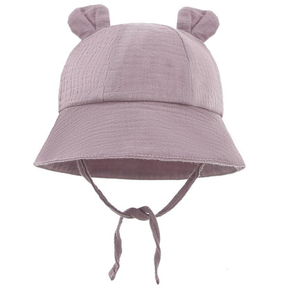 Solid Color Soft Baby Bucket Hat