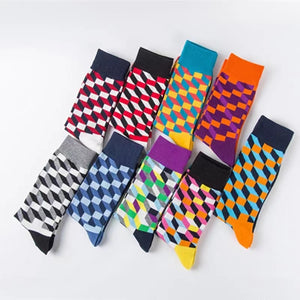 Multiple Pairs Geometric Print Socks