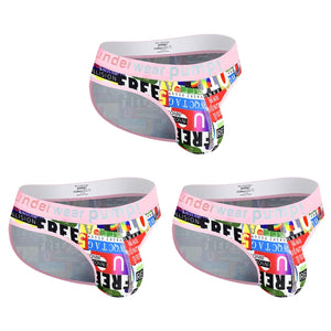 Racing Flag Plaid Printed Breathable Soft Briefs