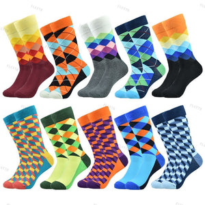 Colorful Designer Print Combed Cotton Socks