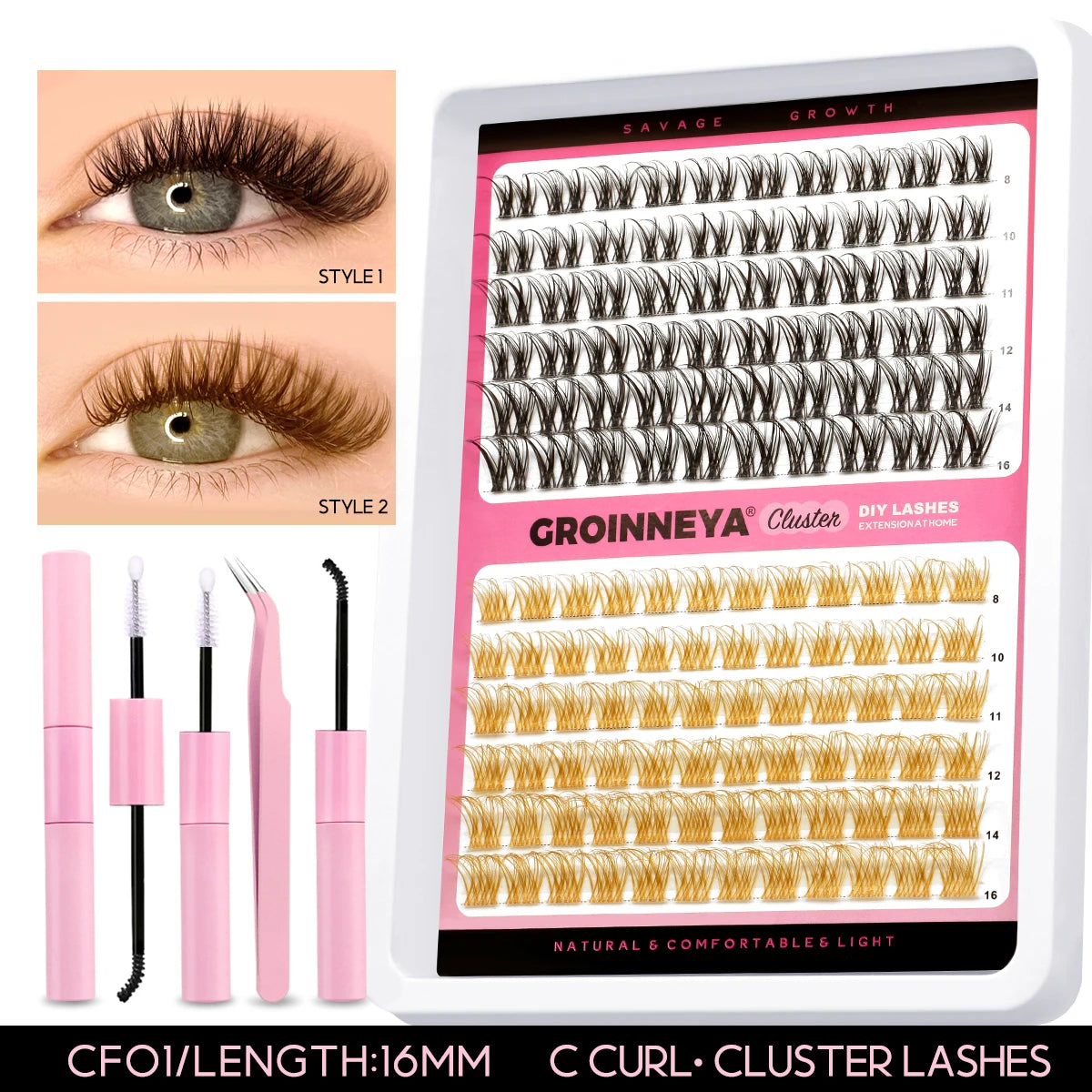Lash Extension Kit With Lash Bond and Seal Makeup Tools