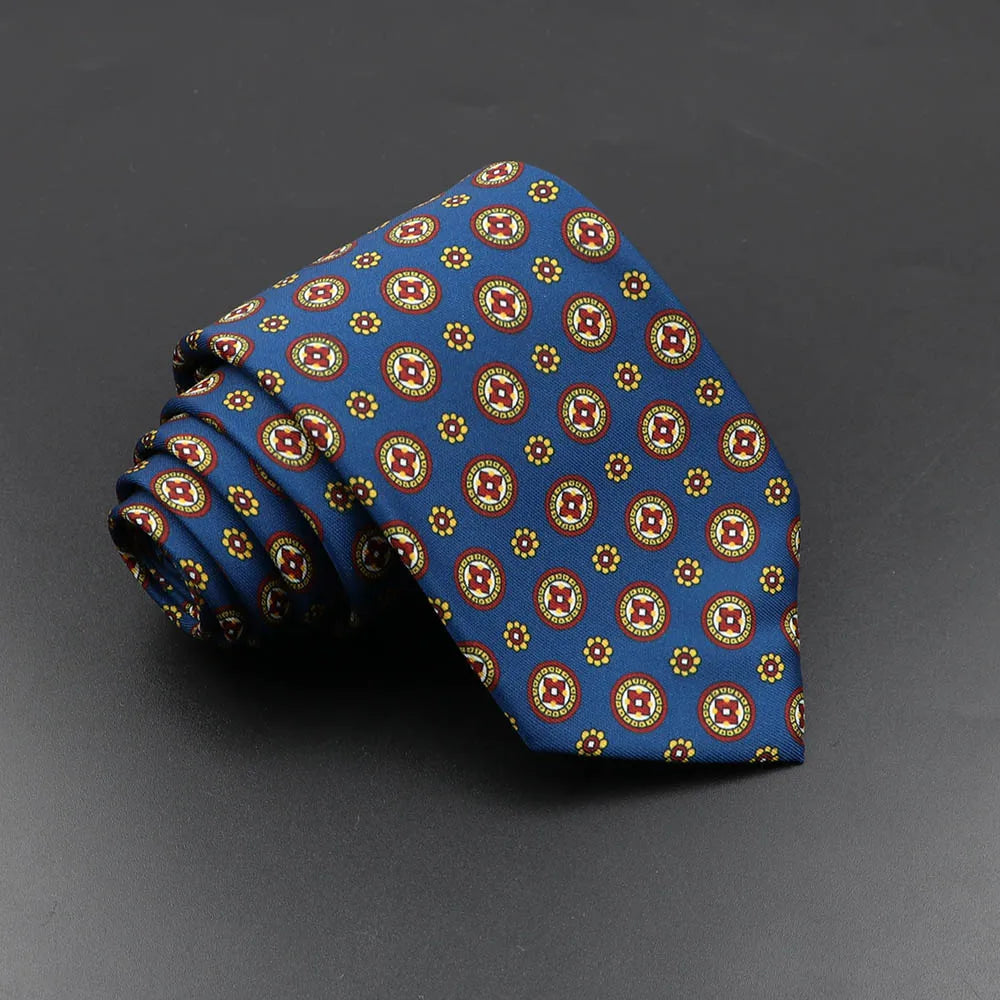 Silk 7.5cm Soft Colorful Novelty Necktie