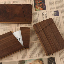 Portable Wooden Business Card Holder