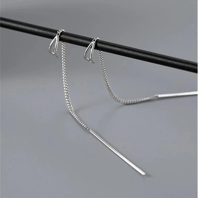 Long Tassel Pearl Dangle Earrings for Women