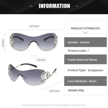 KLASSNUM Rimless Stylish Gradient Lens Metal Frame Eyewear