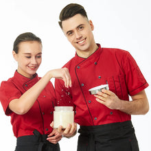 Short Sleeve Breathable Double Breasted Chef Jacket