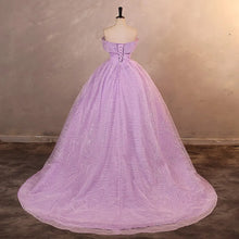 Sequined Off Shoulder Quinceanera Dress