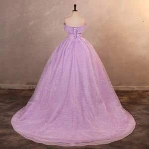 Sequined Off Shoulder Quinceanera Dress