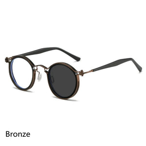 Stainless Steel Photochromic Anti Blue Light Reading Glasses