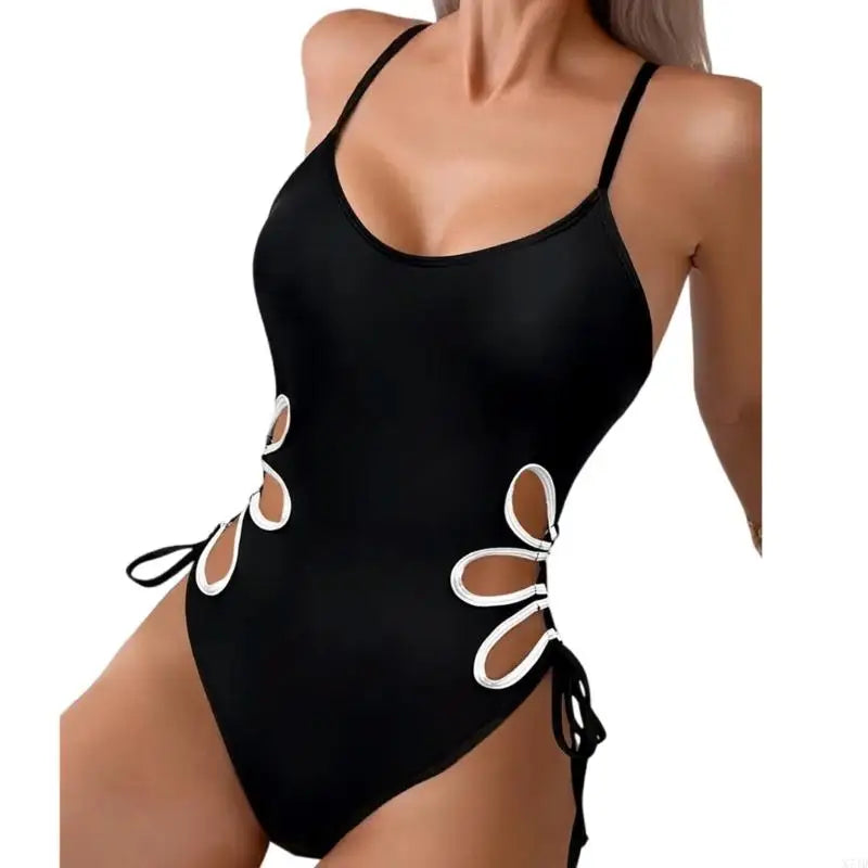 X7JD Cutout One-piece Bathing Suit