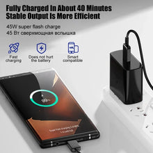 45W PD Super Fast Charger USB C Charger for Samsung Galaxy