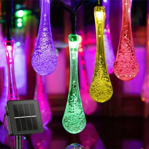 Solar Water Drops Led String Lights