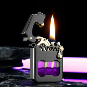 Zorro Cyber Mecha Transparent Bin Rocker Cool Classic Kerosene Lighter