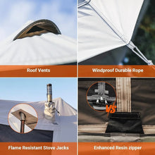 Large Waterproof & Windproof Tent w/Stove Jack